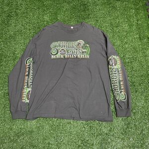 Sturgis Motorcycle Rally 2018 Long Sleeve Shirt Men’s XL Gray Graphic Tee